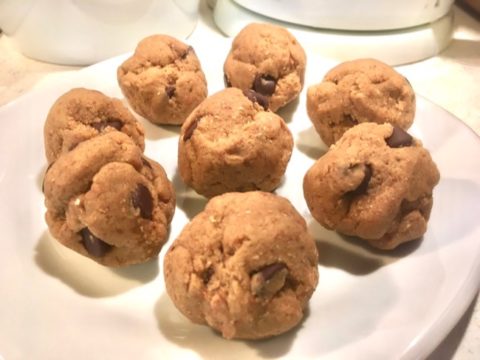 Amazing Raw Chocolate Chip Cookie Dough Protein Balls - Gluten-Free and Vegan