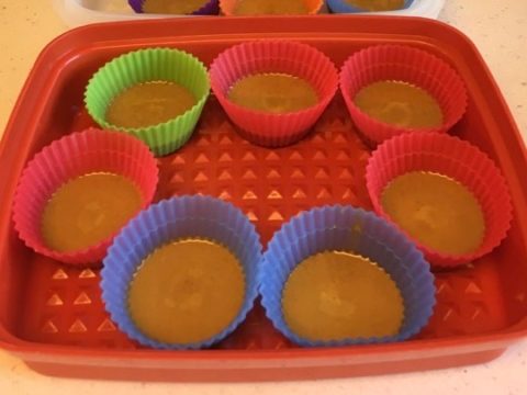 Golden Turmeric MCT Protein Cups golden fat bombs close up
