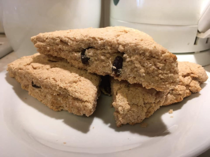 gluten-free vegan cinnamon raisin scones