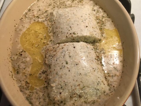 gluten-free vegan poached fish