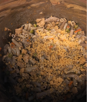 instant pot vegan tuna noodle casserole topping