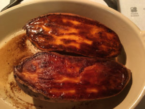 oven carmalized vegan sweet potatoes