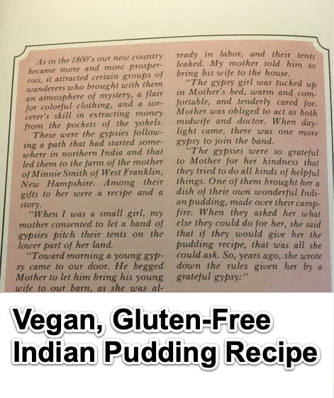 gluten free vegan indian pudding recipe